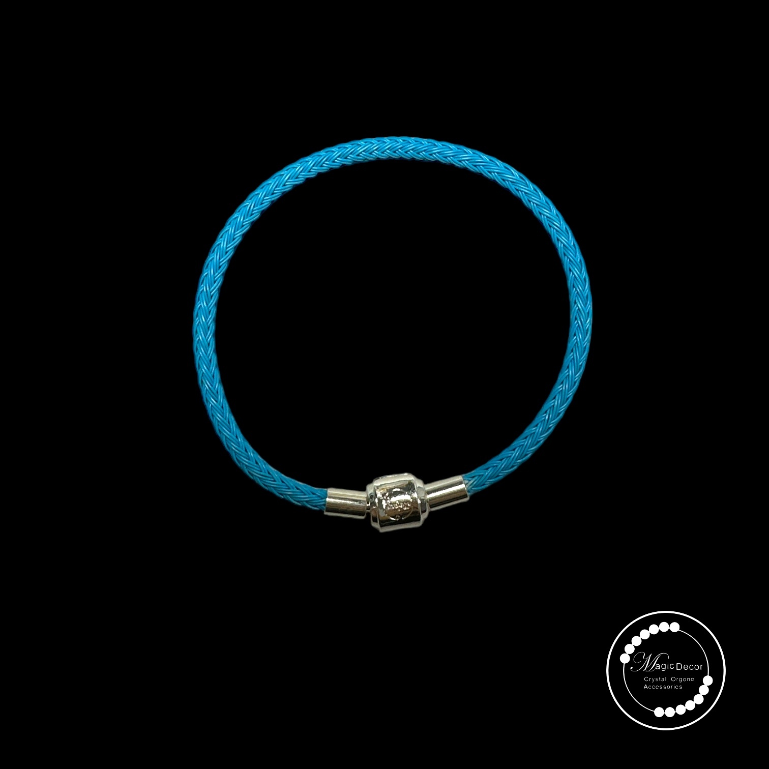 250628 - B13 Goology 幸運能量手繩 彩藍色（銀扣）