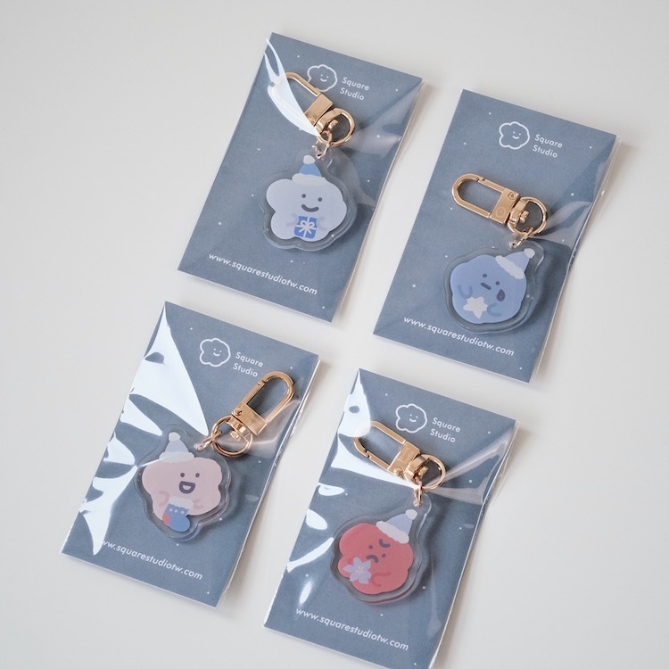 藍色聖誕壓克力吊飾