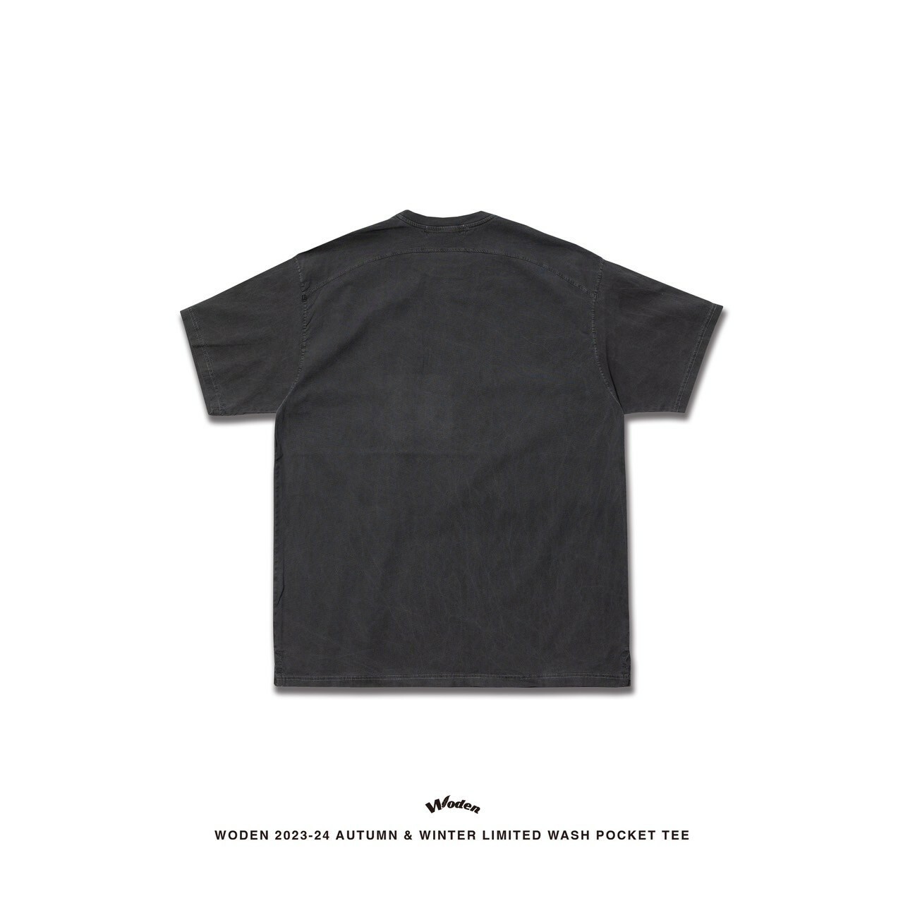 WODEN 2023-24 Autumn & Winter 024 Limited Wash Pocket tee 黑