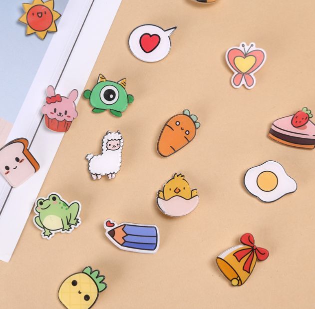 可爱ins卡通胸针（一套10pcs 款式随机）