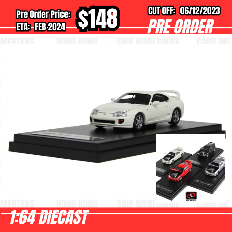 PO-$148 * LCD * 1:64 Toyota Supra A80 White [OD03/12]