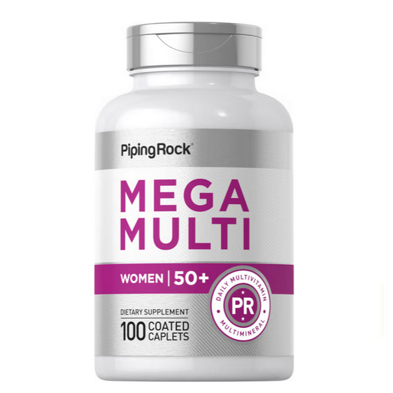 【Piping Rock 】50歲以上女性綜合維他命,含葉黃素,膠原蛋白,蝦青素,蔓越莓,葡萄糖胺100顆
