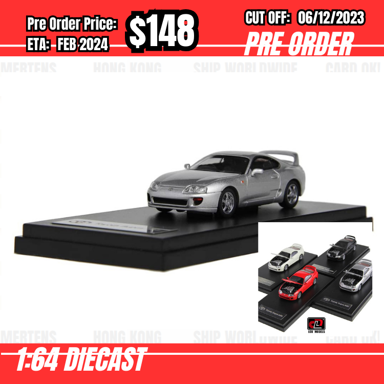 PO-$148 * LCD * 1:64 Toyota Supra A80 Silver [OD03/12]