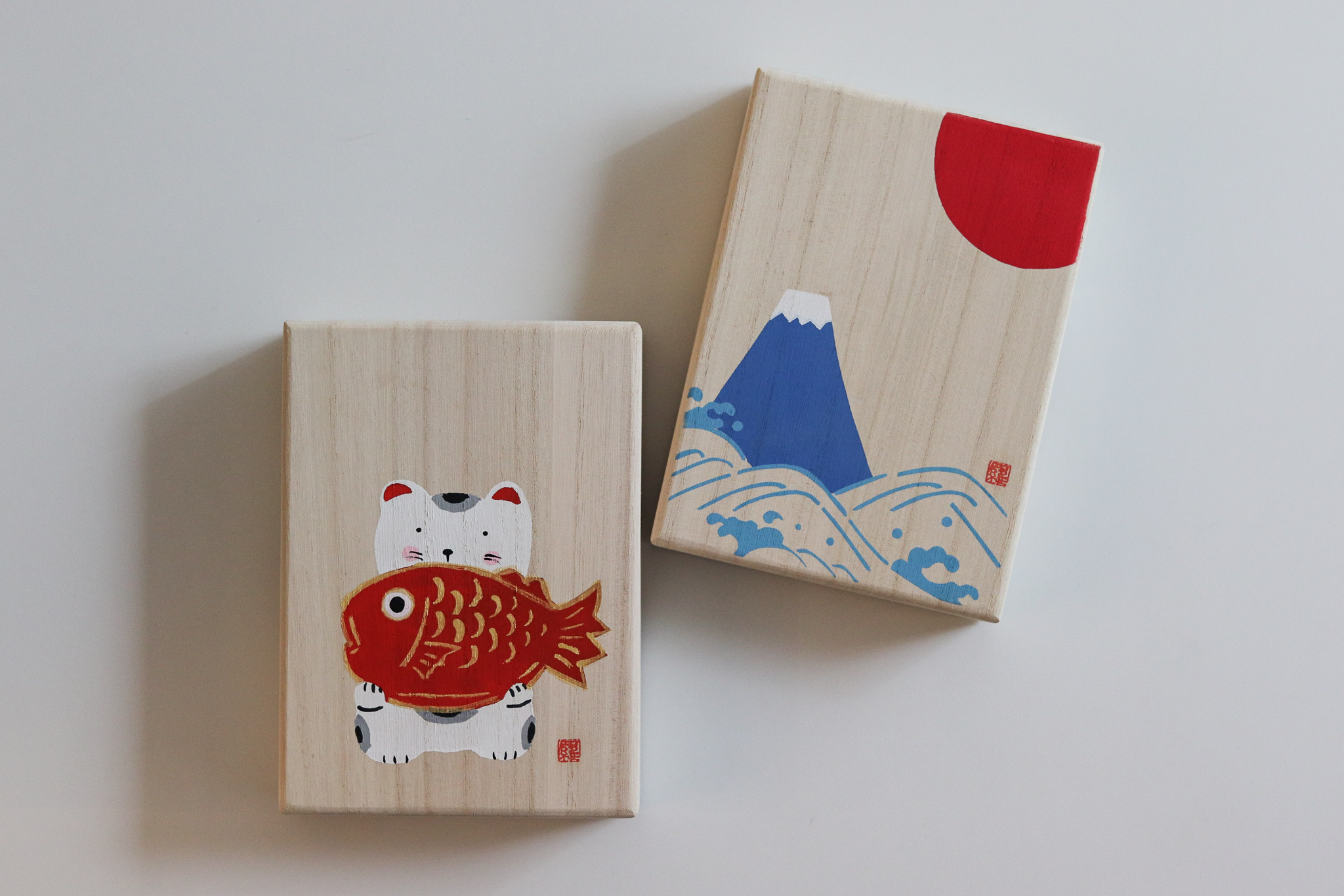 京友禅染 緣起物 桐木盒