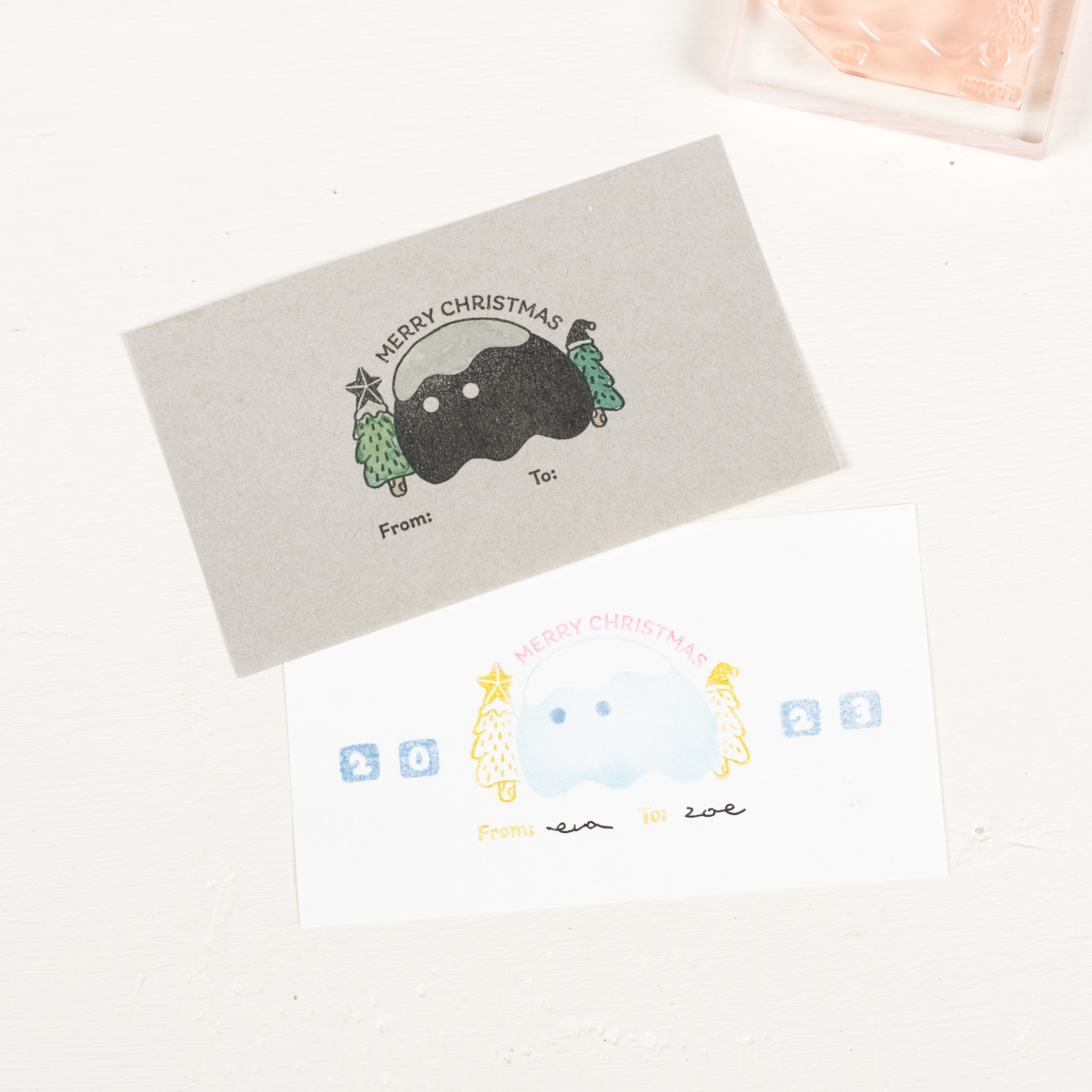 聖誕不明物體 膠版印章 ｜一分之一工作室 台灣