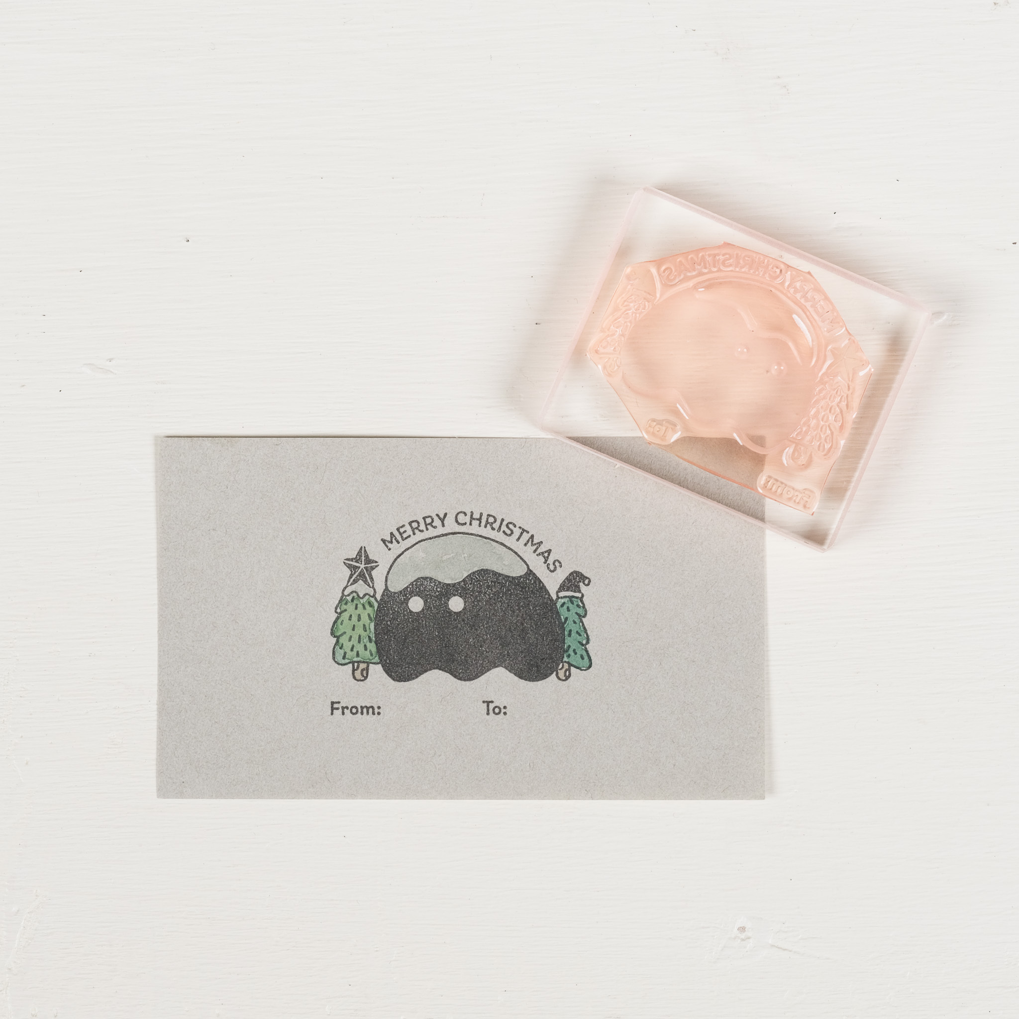 聖誕不明物體 膠版印章 ｜一分之一工作室 台灣