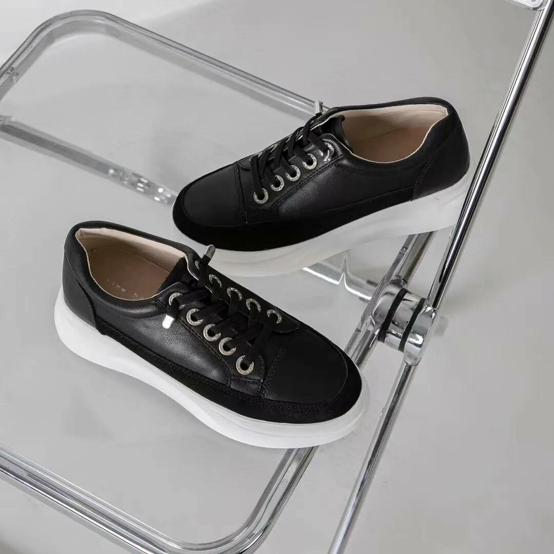 簡約拼接小牛皮懶人鞋