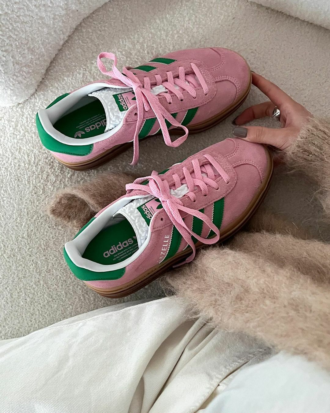 Adidas Originals Gazelle Bold Lisa同款 粉淡紅 青綠 結構 厚底 增高 IE0420