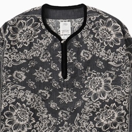 LAST PCS: VISVIM TUNIC P.O. WILDFLOWER P.W - BLACK SIZE 3 PRE ORDER ITEM (預訂中)