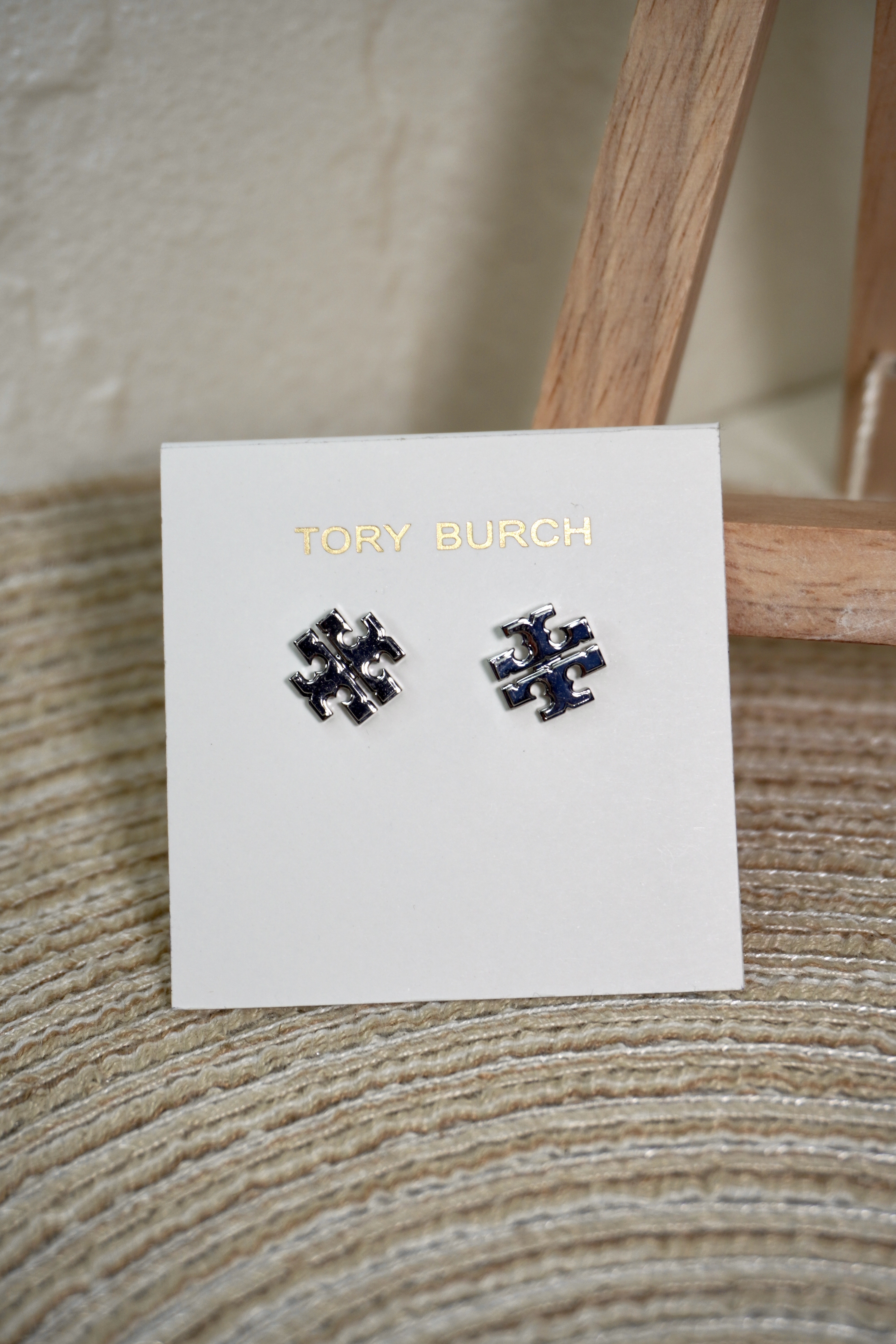 Tory Burch Logo Stud Earring