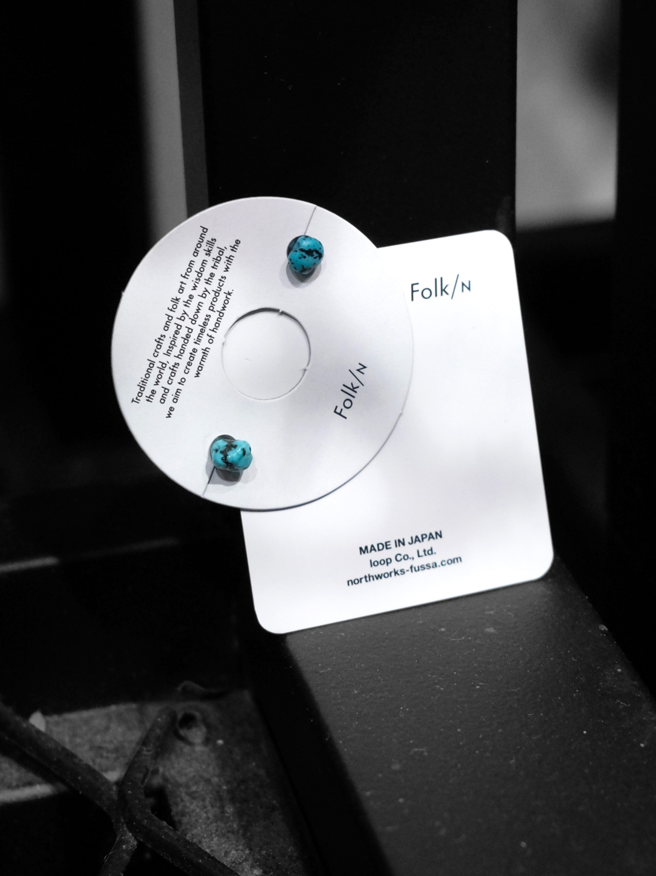 North Works Folk/N 紋路松石耳環