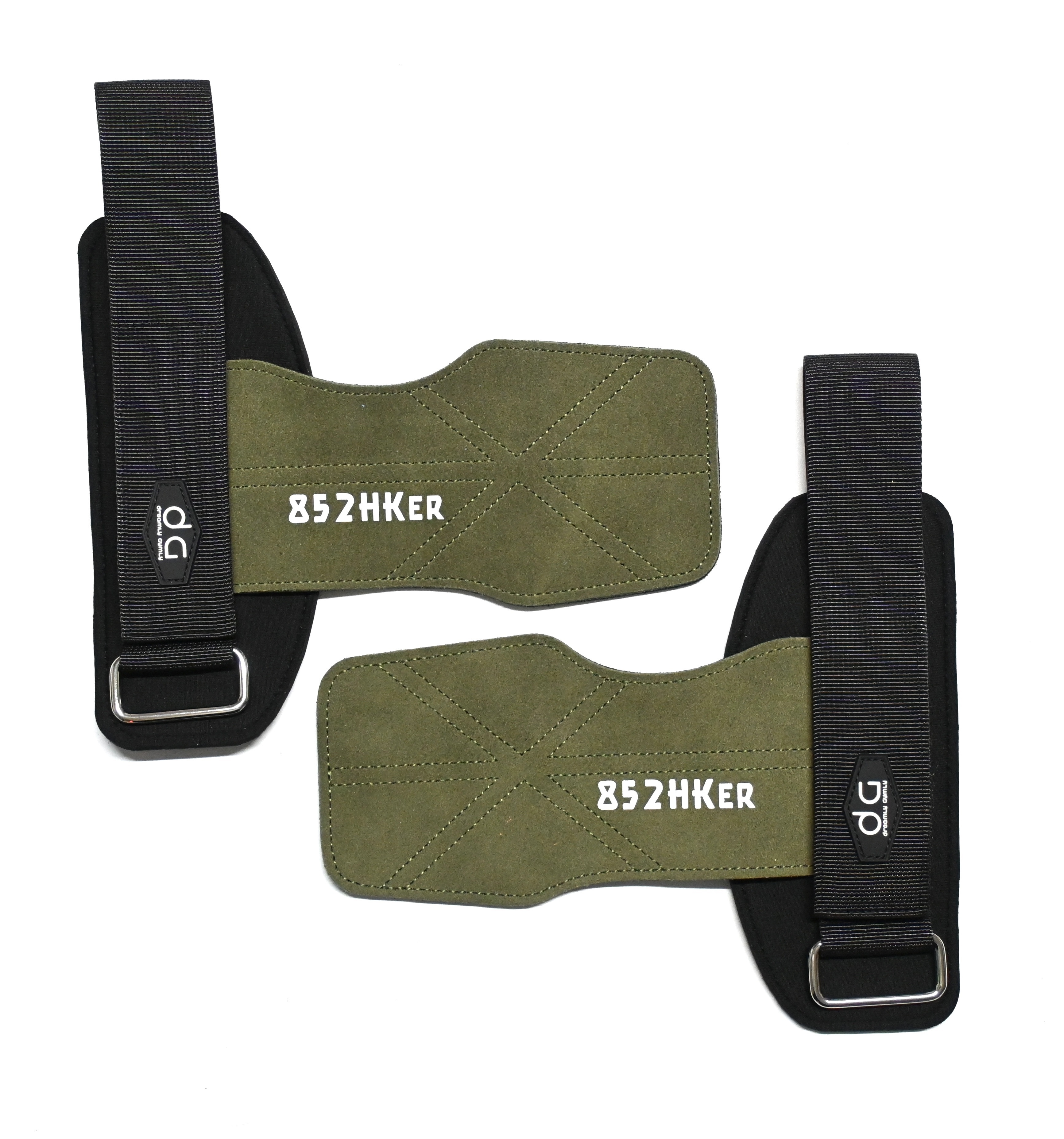 852HKer牛皮拉背帶 (軍綠色)