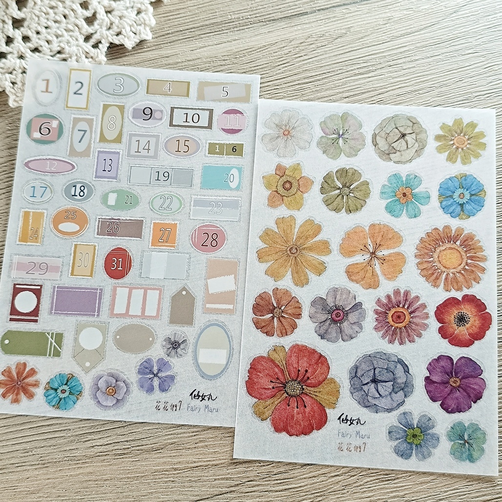 仙女丸Fairy Maru．花花們7 轉印貼紙