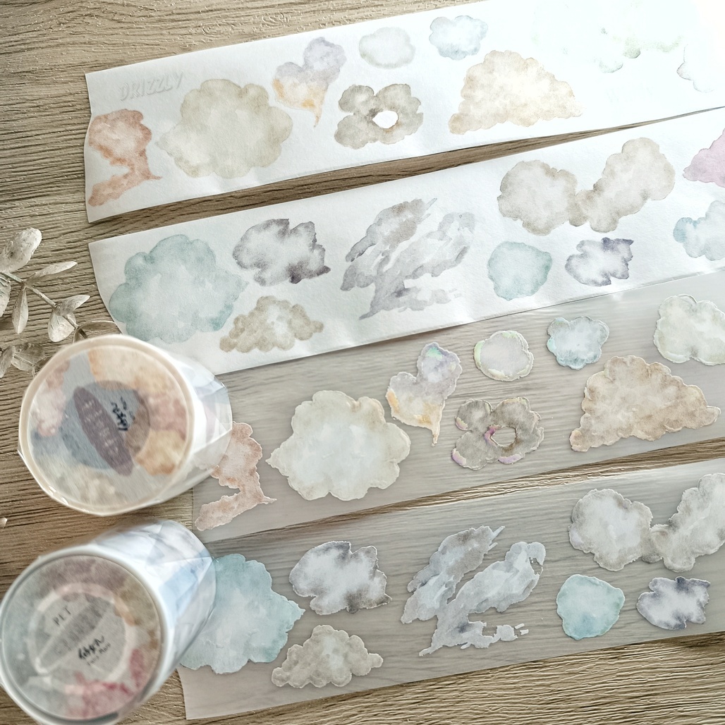 仙女丸Fairy Maru．心中的小雲海 6cm霧面PET/日本和紙膠帶 <整捲/分裝>