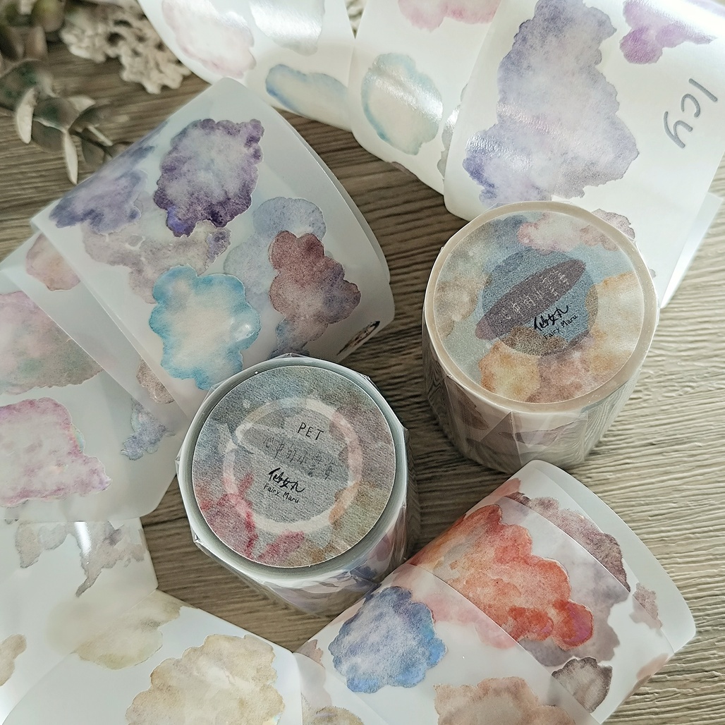 仙女丸Fairy Maru．心中的小雲海 6cm霧面PET/日本和紙膠帶 <整捲/分裝>