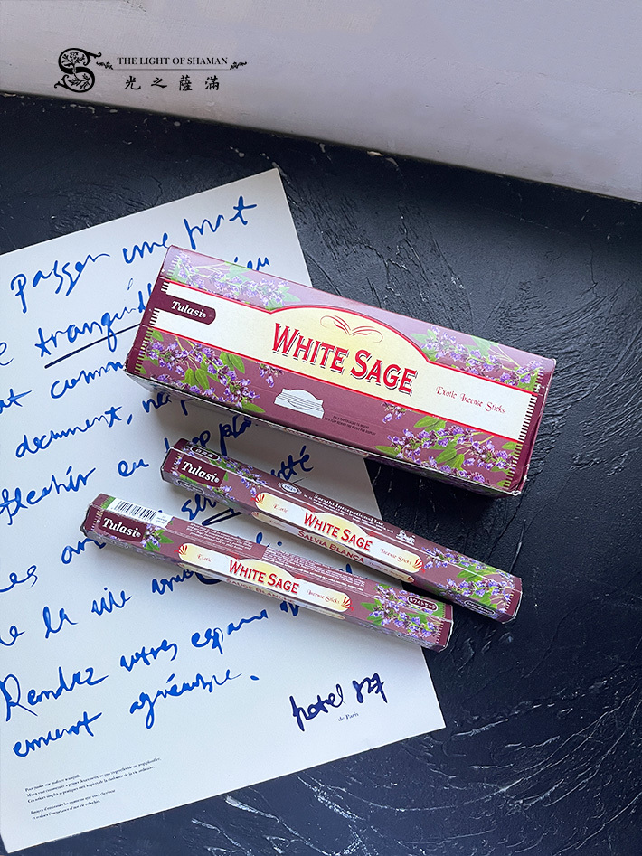 TULASI白鼠尾草線香可以用於冥想禪修或日常的香燻幫助提升心靈的專注和平靜 - 光之薩滿