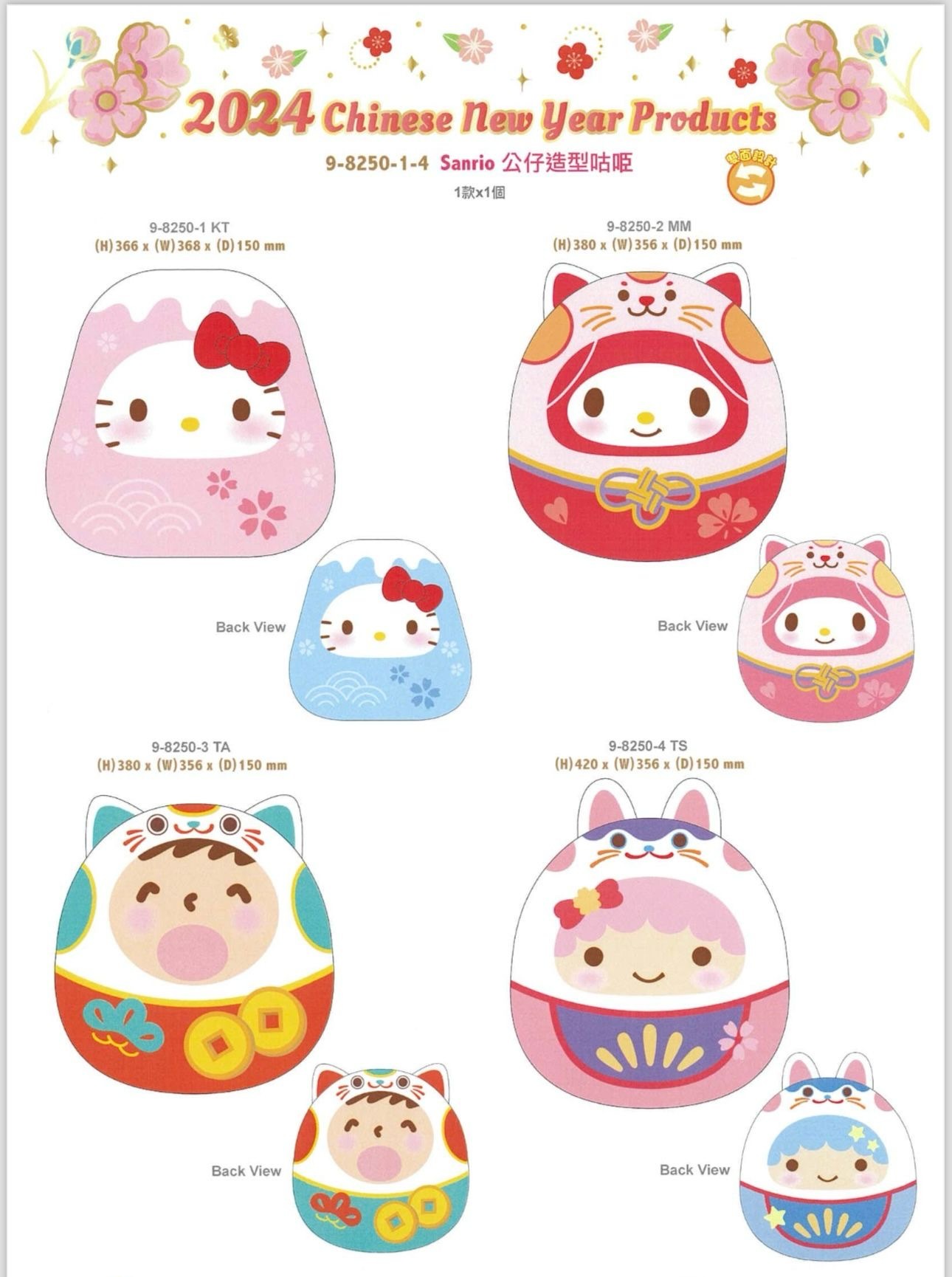 2024年Sanrio公仔造型賀年咕𠱸