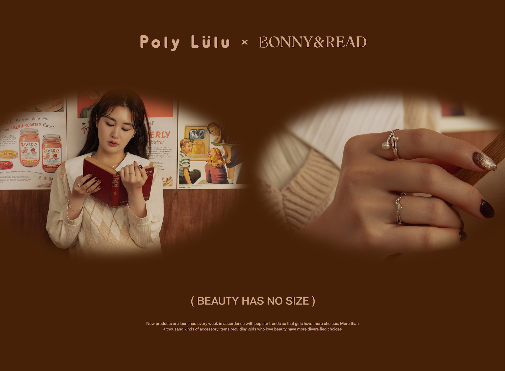 只在服飾上、飾品上也能依照不同身形的女孩找到專屬的命定款。透過不同格風格的呈顯、讓棉花糖女孩也能隨心變化造型，這次系列商品以防氧抗汗鋼飾、低敏親膚S925純銀材質下去設計，為了能夠在享受時尚的同時，保有了舒適感。