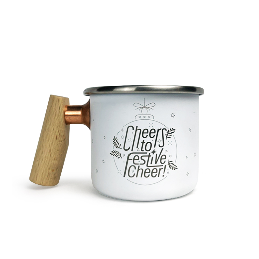 Truvii 雪白耶誕 木柄白鐵杯 2023