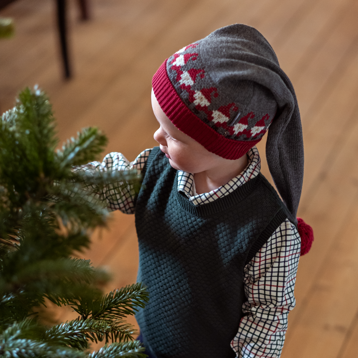 〖 Hust & Claire 〗灰色聖誕老公公聖誕帽