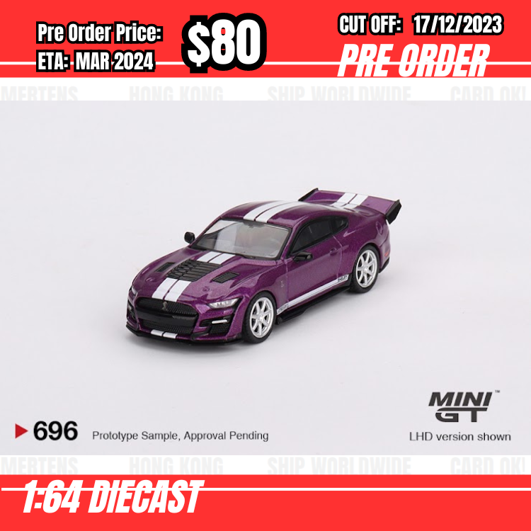 PO-$80 * Mini GT * 1:64 #696 Shelby GT500 Dragon Snake Concept  Fuchsia Metallic LHD [OD04/12]