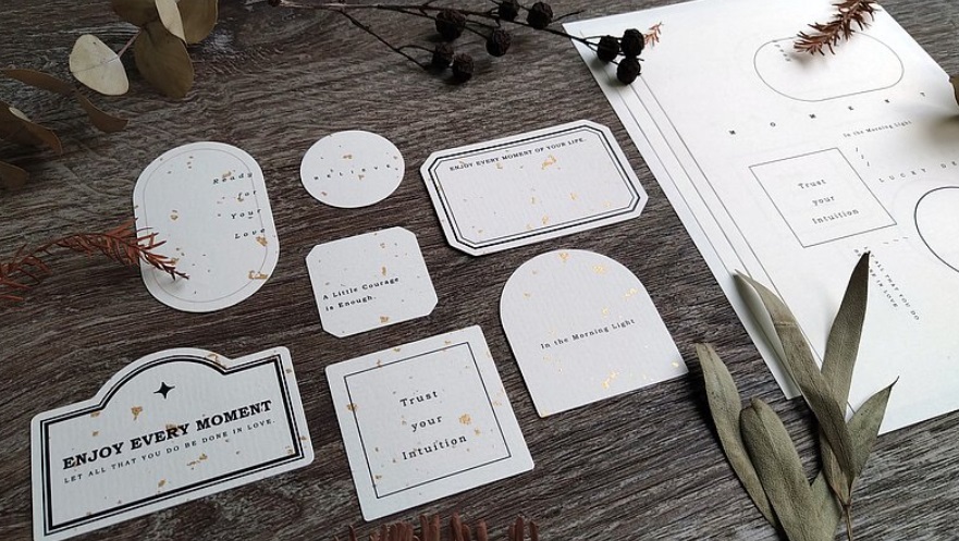 杏仁鹿Lucky Deer．Lovely Days/Every Moment 金箔素材貼紙包