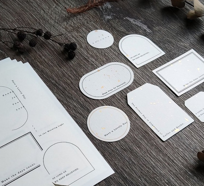 杏仁鹿Lucky Deer．Lovely Days/Every Moment 金箔素材貼紙包