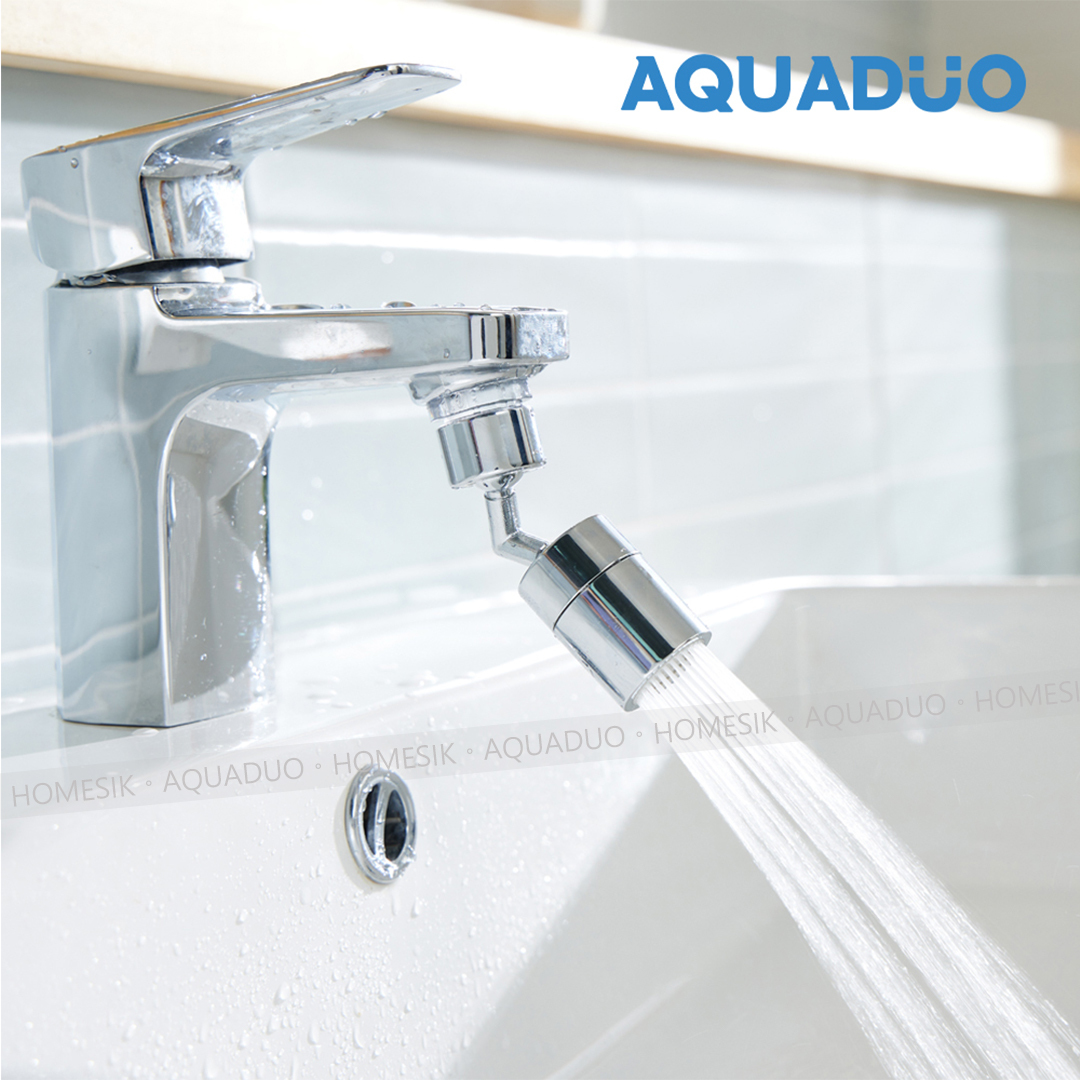 AQUADUO 360° 萬向旋轉除雜質過濾水龍頭 (連濾芯9片) WB-360