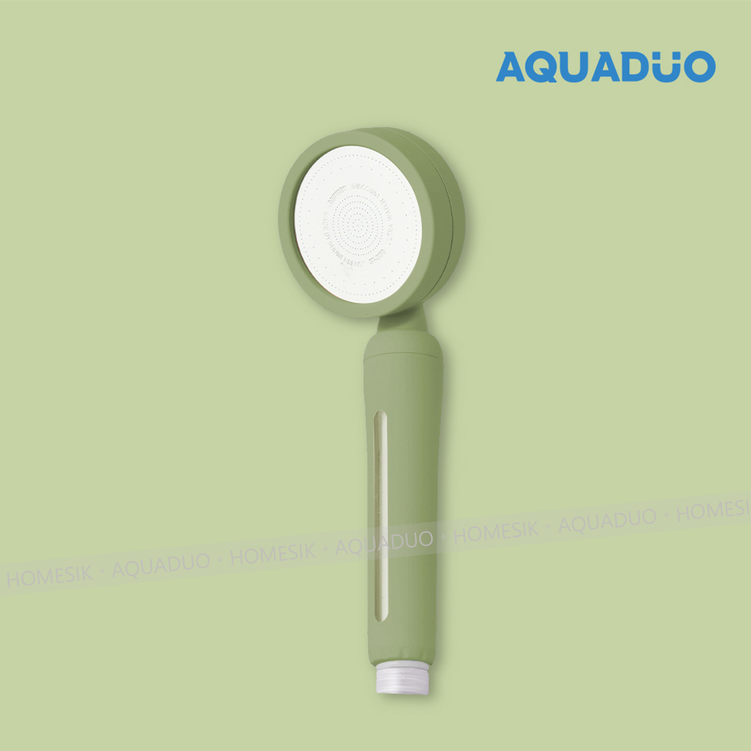 AQUADUO 花系橄欖綠 除氯增壓沐浴過濾花灑頭 (連濾芯1件) SF-S580-OLV