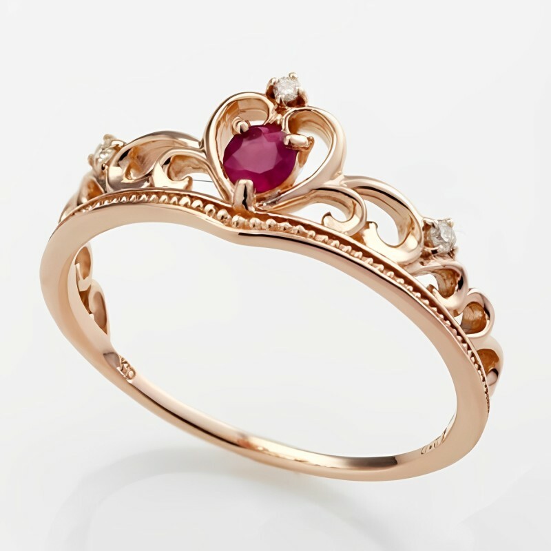 【me.luxe】K10紅寶公主戒