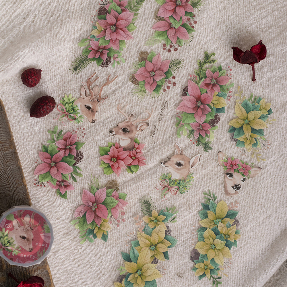 樂意Loi．Merry Xmas 5cm亮面PET膠帶 <整捲/分裝>