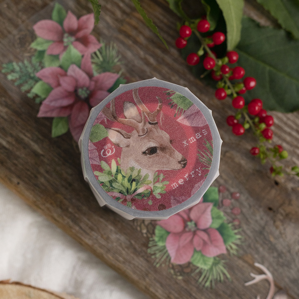 樂意Loi．Merry Xmas 5cm亮面PET膠帶 <整捲/分裝>