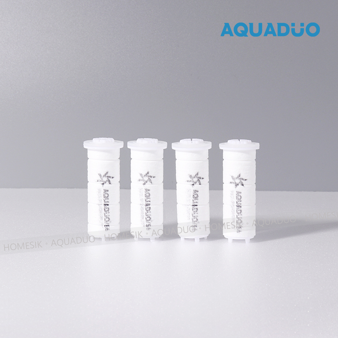 AQUADUO 旅行用迷你沐浴過濾花灑頭PLA濾芯 (4件裝) 330RF-R4