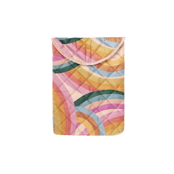 美國 Talking out of Turn/ 環保材質口袋電腦包/ Rainbow Waves