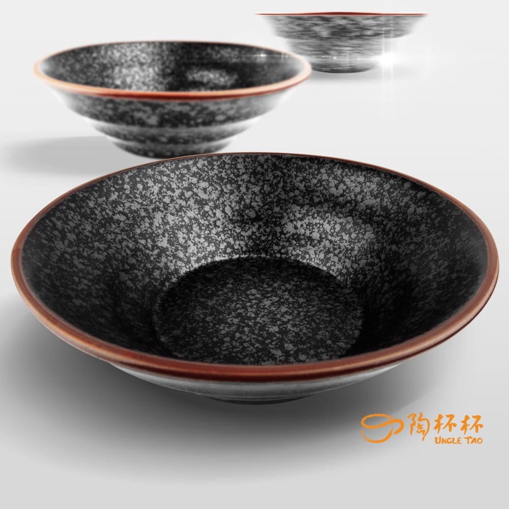 黑彩 外紋喇叭碗 AS05-18-17【陶杯杯瓷器】