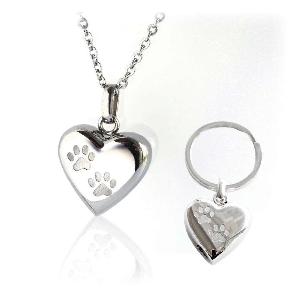 回憶系列-毛孩紀念項鍊 肉球愛心A