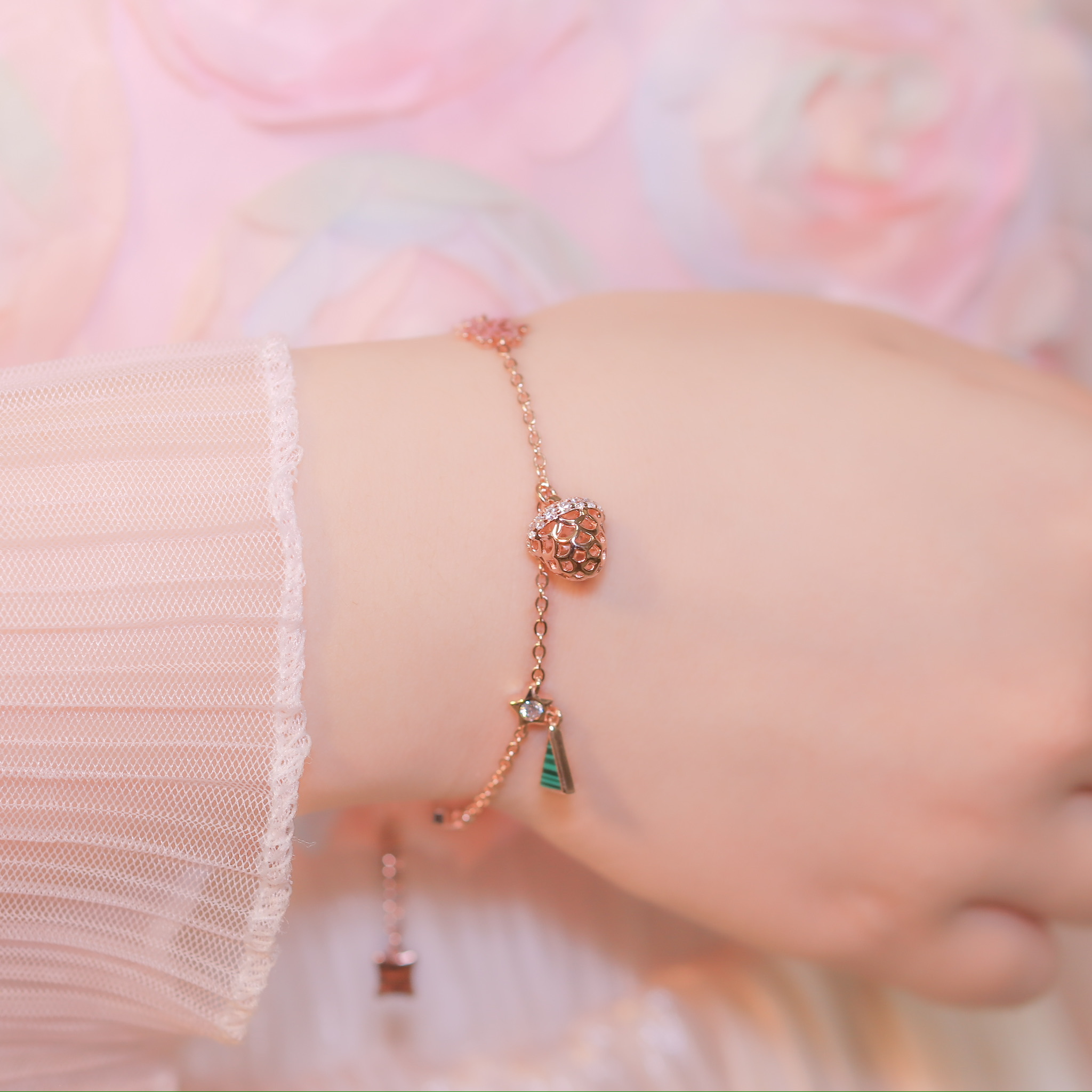 | 925 Silver・White Gold・Rose Gold | Christmas Ornament Bracelet（Silver / Rose Gold） | BR0986 |