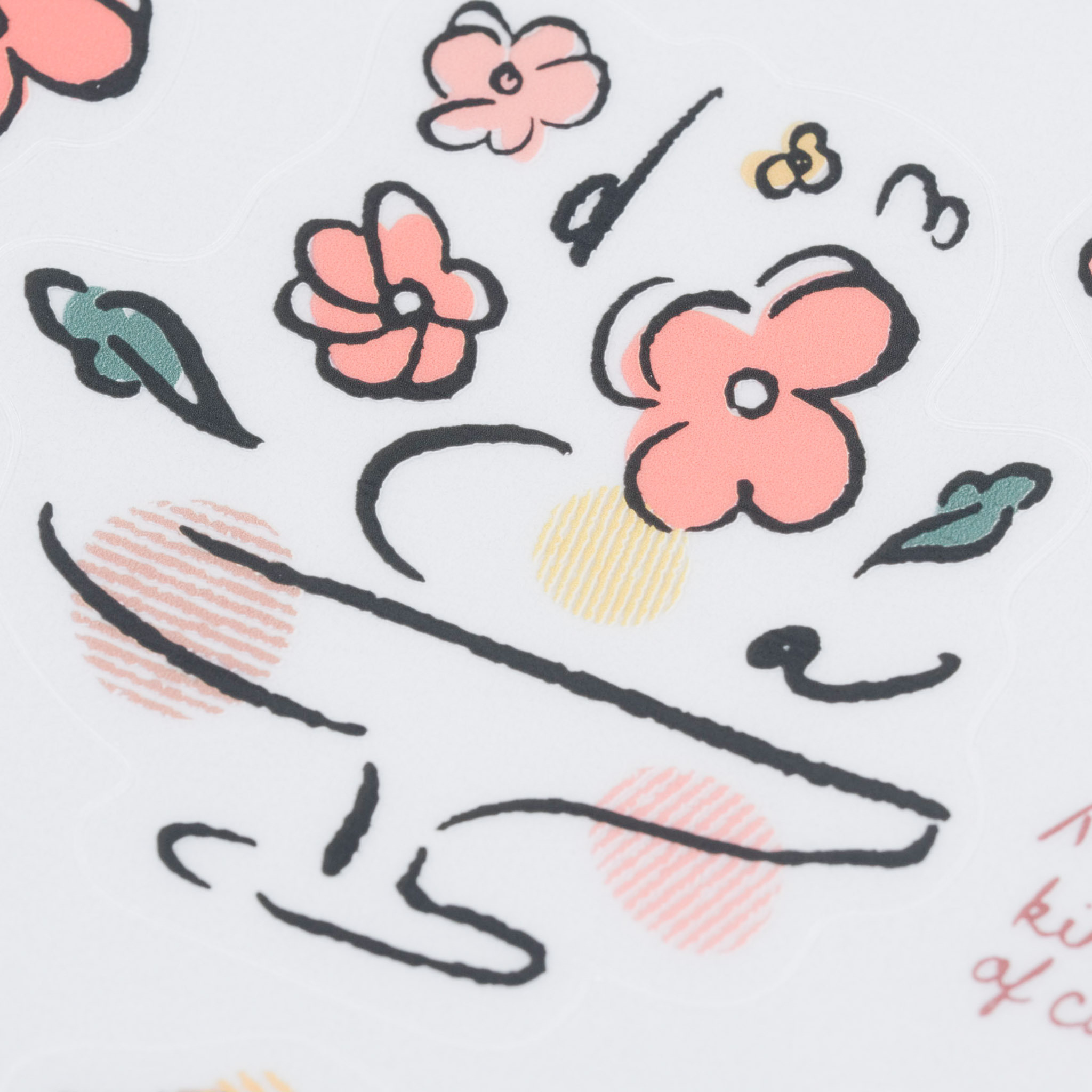 白玉小花拼貼 霧面透明貼紙｜什物 A KIND OF CAFE 台灣