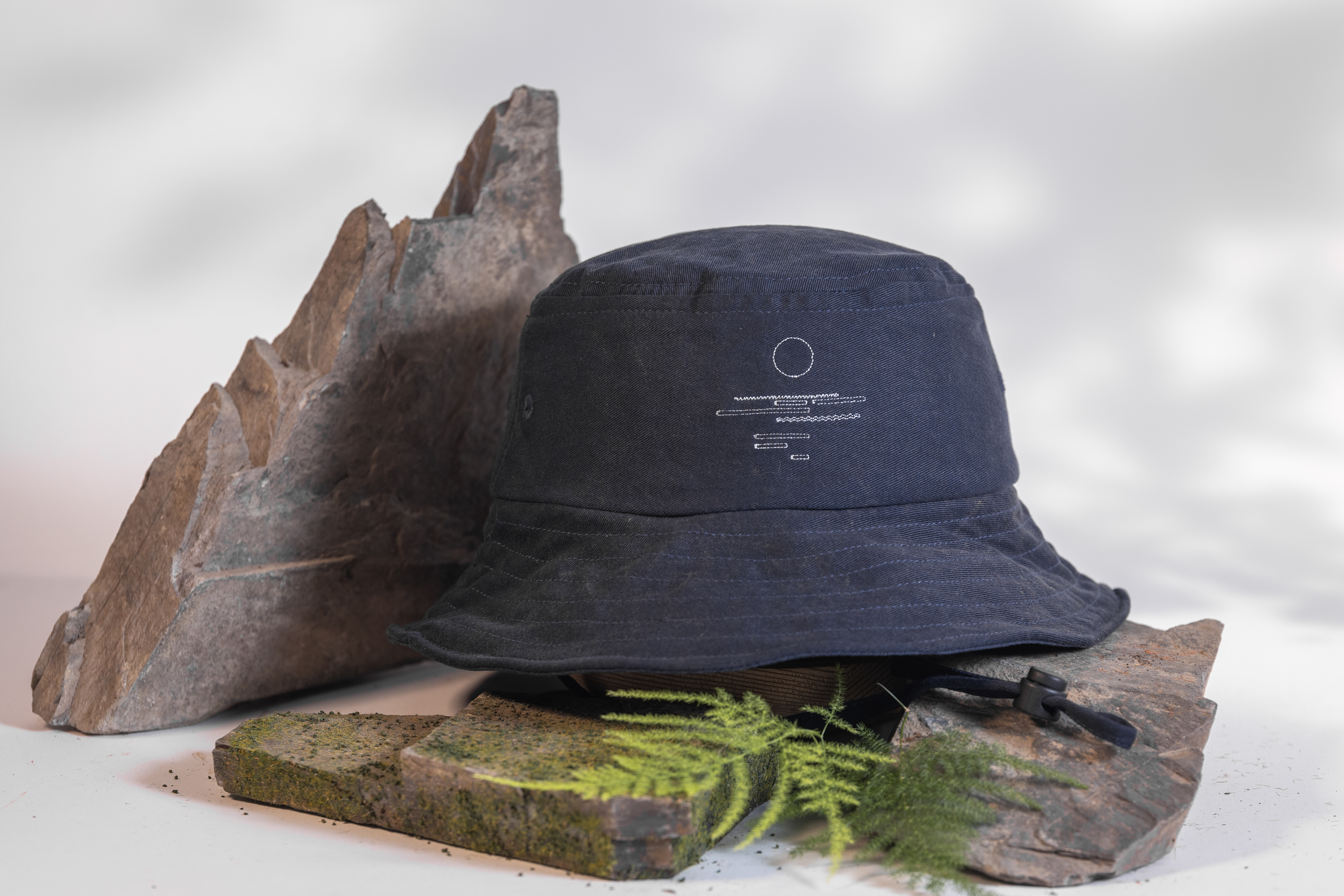 《海色的線條》水洗軟簷登山帽-M