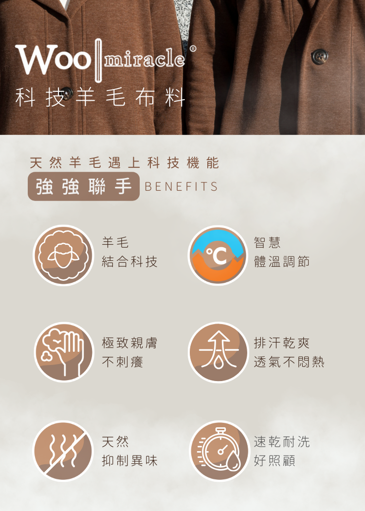 WoolMiracle™ 羊毛大衣布料介紹