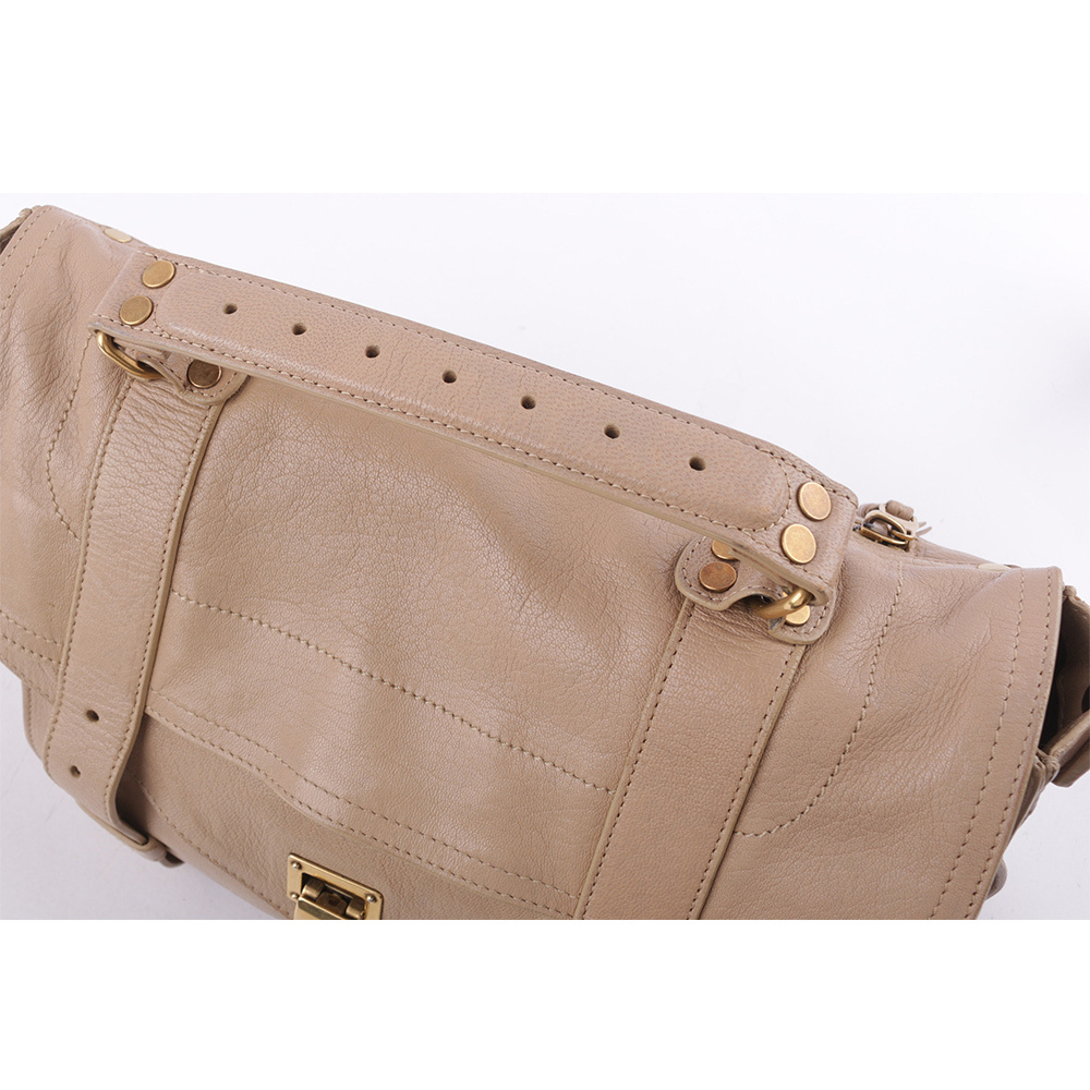 【PROENZA SCHOULER】金釦中型手提斜背二用包(膚色) MP1237268-SG