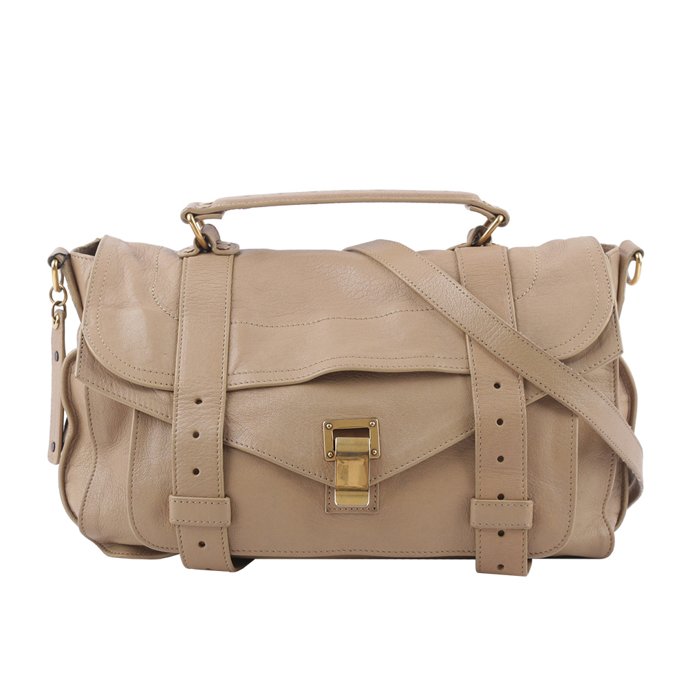 【PROENZA SCHOULER】金釦中型手提斜背二用包(膚色) MP1237268-SG