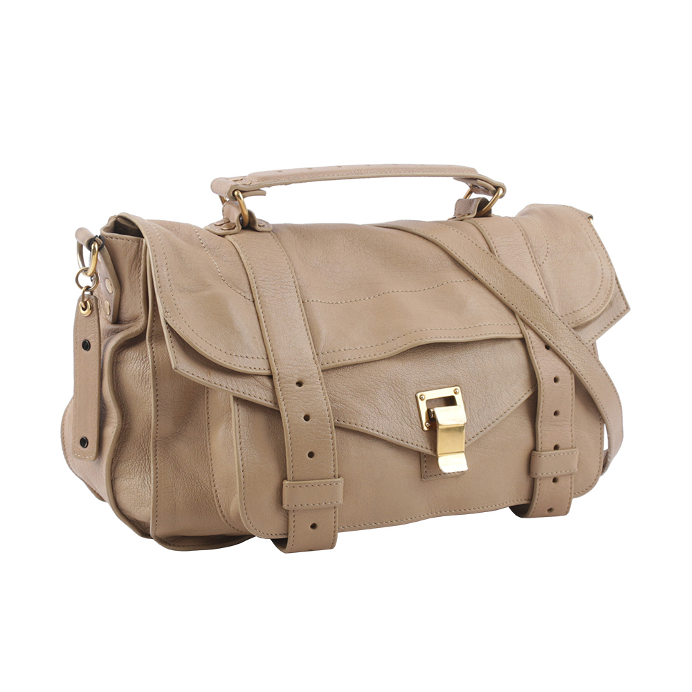 【PROENZA SCHOULER】金釦中型手提斜背二用包(膚色) MP1237268-SG