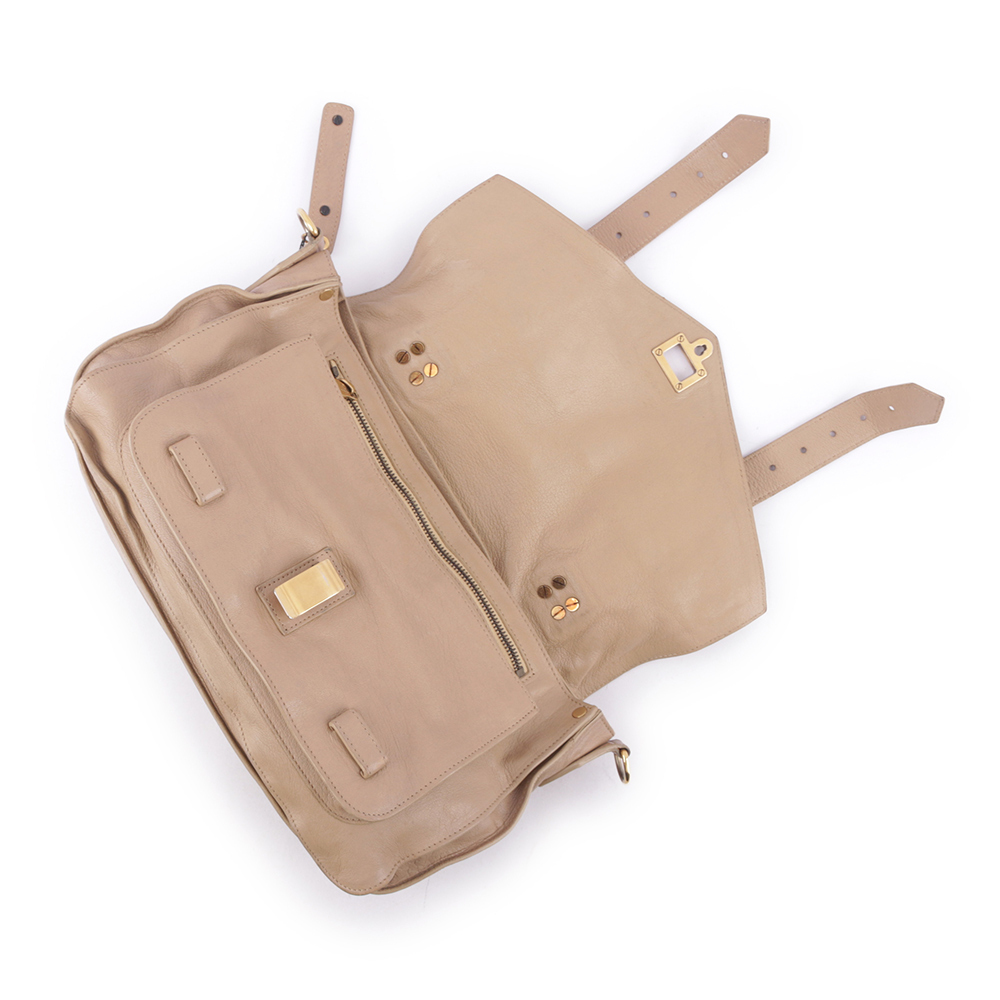 【PROENZA SCHOULER】金釦中型手提斜背二用包(膚色) MP1237268-SG