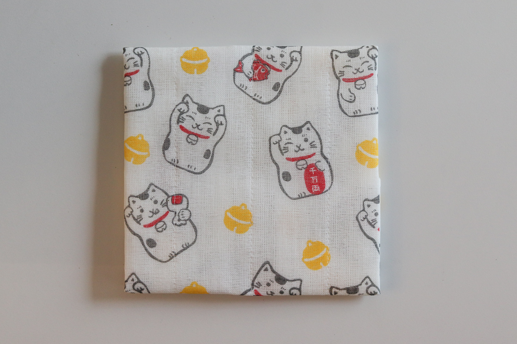 日本 KAYA no Fukin 招財貓 蚊帳生地 廚房抹布 家事巾