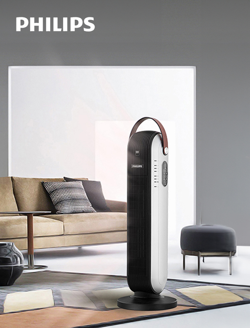 【A+B組合購】PHILIPS 飛利浦 塔式暖風機(遙控)-AHR2142FD