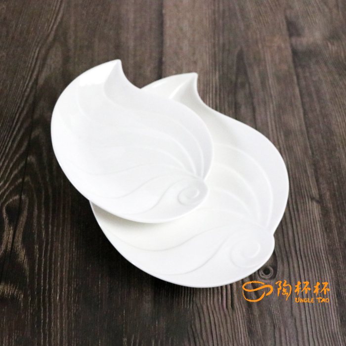 英菲 弧形 葉紋盤 AS19-056-01-1【陶杯杯瓷器】