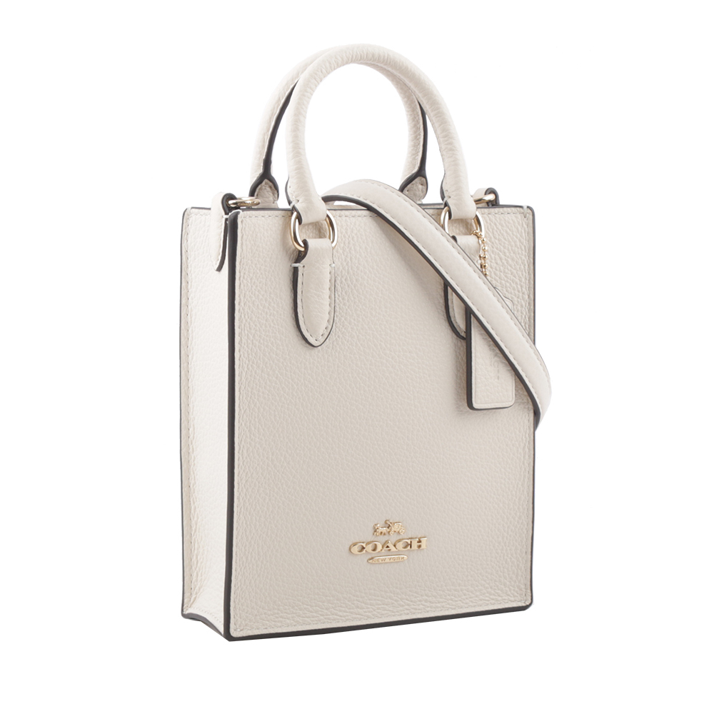 【COACH】金色Logo 荔枝皮革迷你二用琴譜包