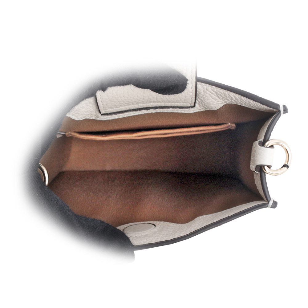 【COACH】金色Logo 荔枝皮革迷你二用琴譜包(白色) CJ500 IMCHK