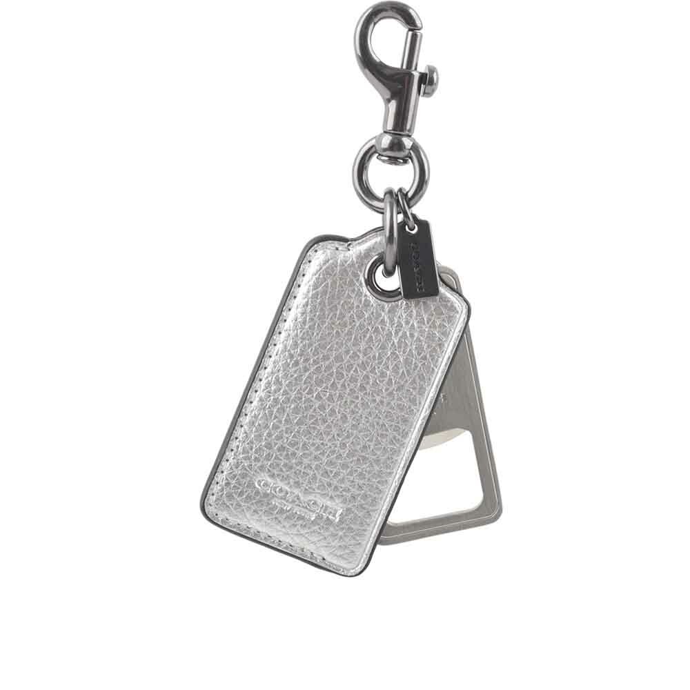 【COACH】Logo 吊牌及開瓶器造型吊飾/鑰匙圈(銀色) CM207 QBMEA